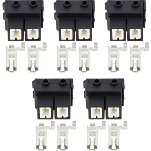 5 Sets 2 Pin H7 ceramic high temperature ceramics corner H7 bulb socket plug connector H7-2B bend