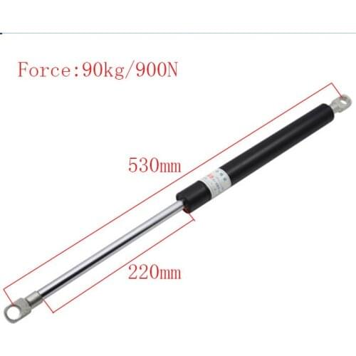 530*220mm Auto Gas Springs for Car 90KG Force 220mm Stroke Gas Spring for Furniture Gas Strut Door 530mm Central Distance