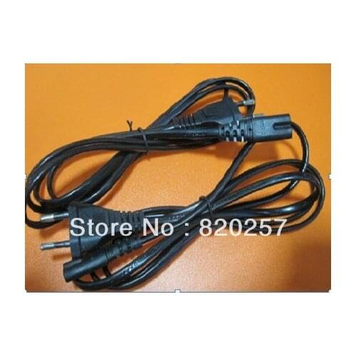 Free shipping 3pcs lot 1.5m European plug at one side, for power supply, with two holes at other sides
