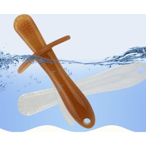 Safe Baby Silicone Teether Stick Environmentally Silicone Teething Stick Toddler Chews Teether Toothbrush Dental Care Baby Care