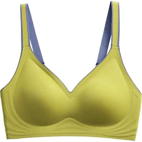 Seamless Fitness Candy Women Underwear Cooling Gathers Shock-Proof Thin Pad Sexy Push Up Bra Female Intimate Bralette Lingerie