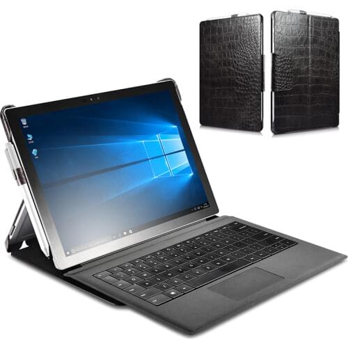 Laptop Bag Sleeve Case for Microsoft Surface Pro 8 6 5 4 Genuine Leather Pouch Bag Cover for Surface Pro 8 Tablet Case Women Men