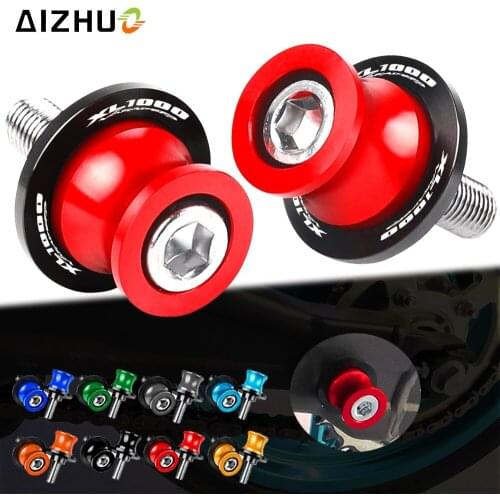 CNC Aluminum FOR HONDA XL 1000 XL1000 V VARADERO 1999-2013 2012 2011 2010 2009 Motorcycle 8MM Stand Screws Swingarm Spools LOGO