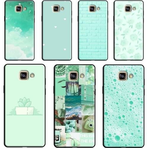Fresh mint green Aesthetics Phone Case For Samsung Galaxy J7 J5 J3 2017 A3 A5 J1 2016 J6 J4 Plus A6 A8 A7 A9 J8 2018