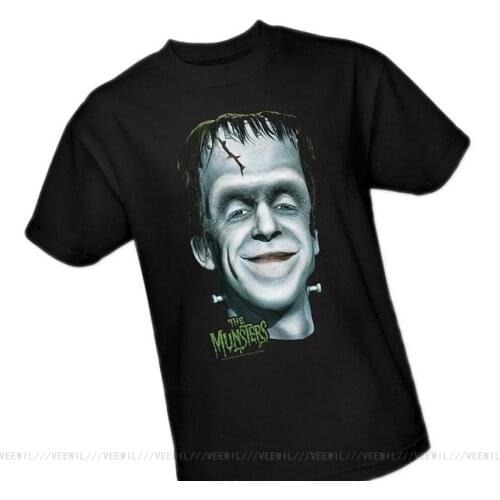 Herman Big Face The Munsters Adult T Shirt Summer T-shirts 2020 Brand Clothes Slim Fit Printing