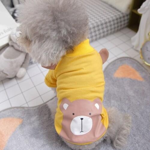 Cute Bear T Shirt For Dogs Summer XS XXL Cotton Pet Vest Outfit Clothes Cat Small Animal Pomeranian Shih Tzu Costumes Products