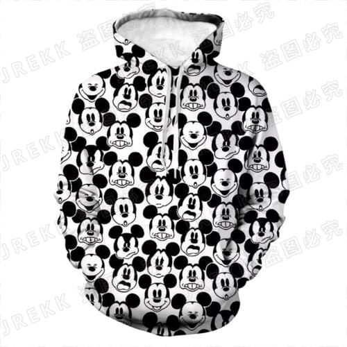 Mickey Mouse Hoodies Men Women Children Sweatshirts 3D Print Pullover Streetwear Casual Long Sleeve Boy Girl Kids Cool Coat