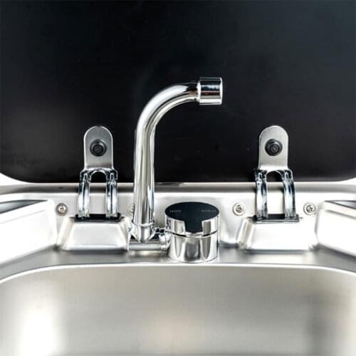 Cold/Hot 360 Degree Rotation Copper Basin Faucet Kitchen Folding Caravan Bathroom Tap for RV Marine Boat Camper Rv Accessories