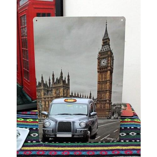 50pcs/lot Metal Sign shabby chic London big ben Vintage Metal signs Tin Sign, Gas Oil, Rat Rod, Street Rod F-34 birthday gift
