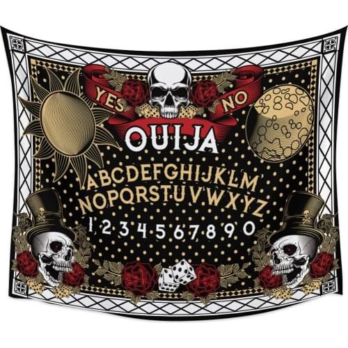 Wall Tapestry Halloween Theme Skull Divination Board Pattern Tapestry Wall Hanging Home Decor Tapestries Bedroom