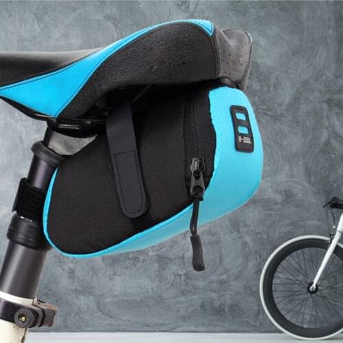 Nylon Bicycle Saddle Bag Waterproof Ultralight Mountain Road Bike Tail Storage Bags Rear Seat Saddle Pouch Bike Accessories