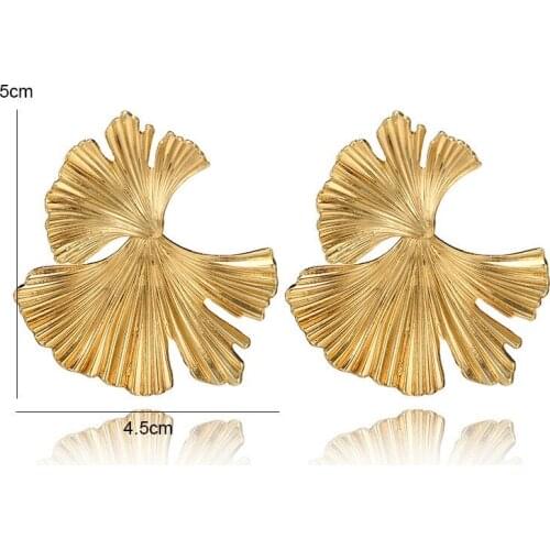 New Europe and the United States Foreign Trade Explosive Metal Retro Fashion Trend Temperament personality with flowers leaf ear