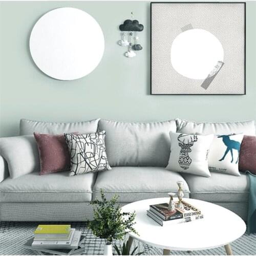 Beibehang Light bean cyan light gray green small fresh green pure pigment color bedroom living room background wallpaper