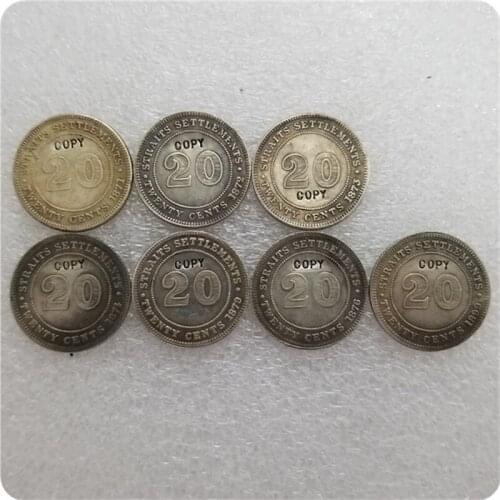 1872-1899 Straits Settlements Queen Victoria 20 Cent COPY commemorative coins-replica coins medal coins collectibles