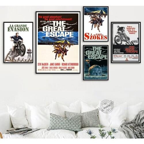 The Great Escape Posters Movie Canvas Paper Wall Painting For Living Kids Room Home Decor