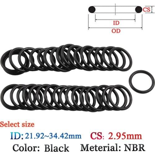 Plastic O-Ring CS2.95mm ID21.92mm-34.42mm NBR Gasket set Fluoro Rubber oil and water seal gasket Silicone sealing ring film