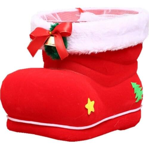 Christmas Gift Candy Gift Holder Home Party Decor Christmas Santa Claus Candy Boots Kids Child Mini Xmas Tree Decoration