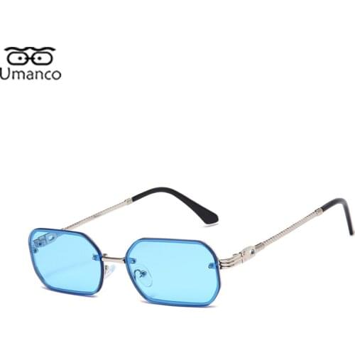Rectangle Sunglasses for Women Men Rimless Gradient Sun Glasses Female Male Couple Eyewear 2021 Trendy Brand Design Shades UV400