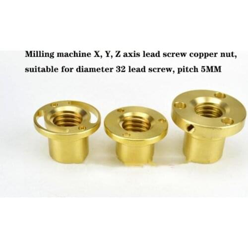 Turret Milling Machine Screw Copper Sleeve Copper Nut Milling Machine X-Axis Y-Axis Z-Axis Table Screw Copper Sleeve