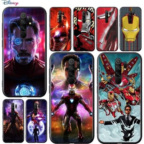 Marvel Avengers Iron Man Super Hero For Xiaomi Redmi 9A 9C 9 Prime GO 8A 7A 6A 5A 4X S2 Pro Plus TPU Silicone Black Phone Case