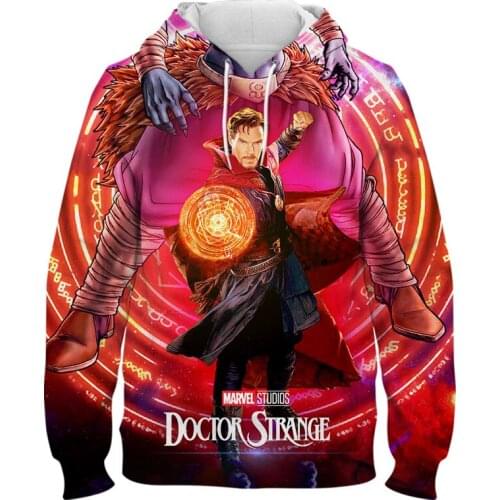 Avengers Doctor Strange 3D Print Hoodies Long Sleeve Men Women Children Pullover Sweatshirts Streetwear Boy Girl Kids Cool Coat