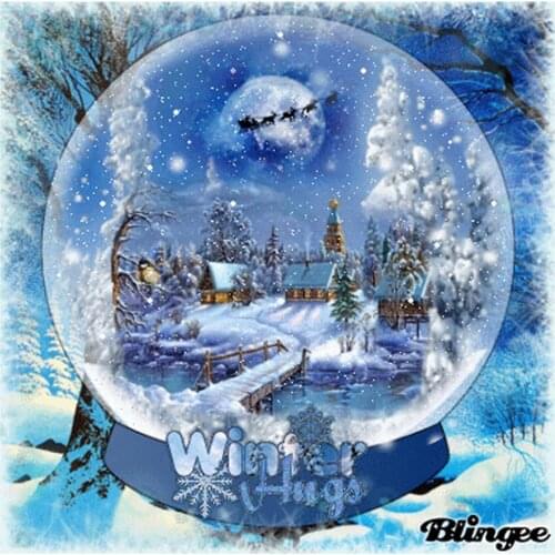 Snow Globe Printed Water-Soluble Canvas 11CT Cross-Stitch Patterns DIY Embroidery DMC Threads Handicraft Knitting Adults