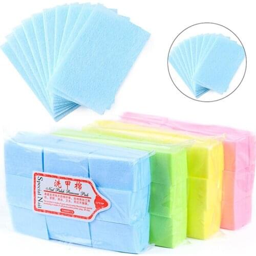 1000 Pcs Acrylic UV Gel Tips Cotton Nail Polish Remover Cleaner Wipes Lint Free Colorful Thicken Lint Pad Nail Polish Cleaning