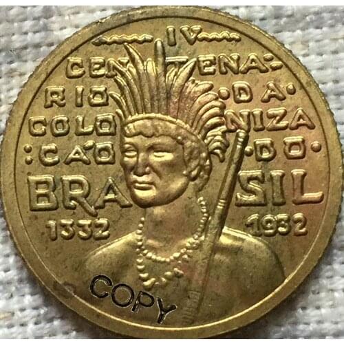1932 Brazil 100 Reis coins COPY