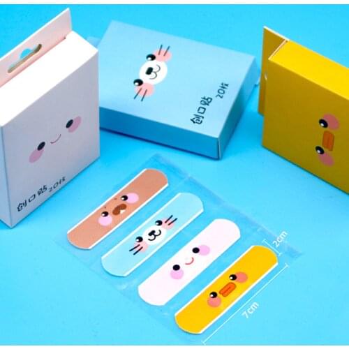 20pcs Cartoon Bandages Waterproof Adhesive Bandage Wound Plaster First Aid Hemostasis Band Aid Sterile Stickers