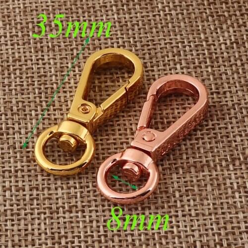 20 PCS Gold/Rose Gold Lobster Swivel Clasps Hook Clasps Claws Carabiner Snap Purse Handbag Snap Purse Hook key ring