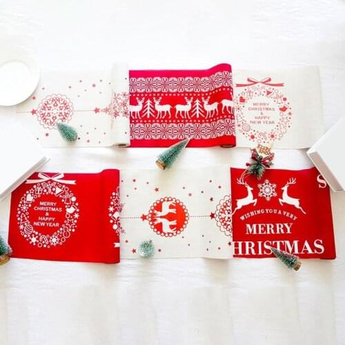 28*270cm Creative Christmas Table Runner Xmas Party Decor Table Runners Living Room Dining Table Dress Up Home Decorationon