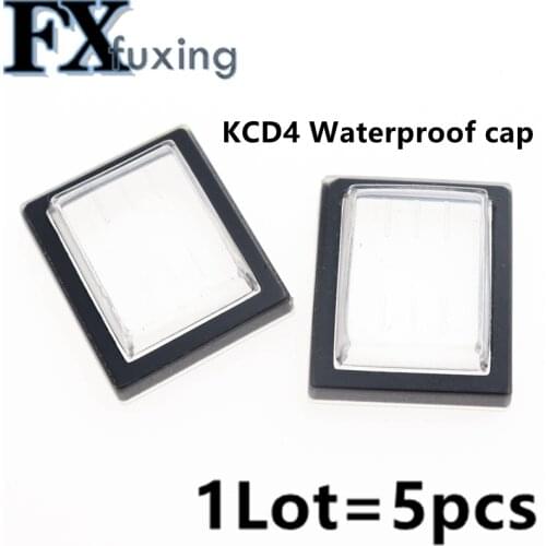 5pcs Mounting Hole Rectangle Clear Silicone Waterproof Protect Cover Rectangle Cap For KCD Rocker Switch Caps