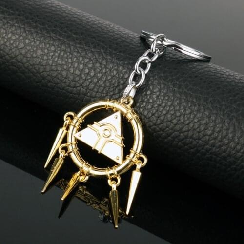 Anime Yu-Gi-Oh Keychain Yugioh Millenium Yugi Muto One Thousand Yuma Tsukumo Pendant Key Ring Jewelry Toy Yu-Gi-Ohsx