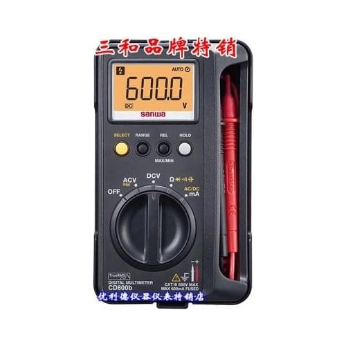 Sanwa CD800B Digital Multimeter, True rms Multimeter Data Lock On and Off Buzz Automatic Power Saving