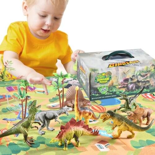 Baby Play Mat Dinosaur Game Mat Set Childrens Game Mat Floor Game Baby Crawling Mat Simulation Dinosaur Toys Kids Birthday Gift