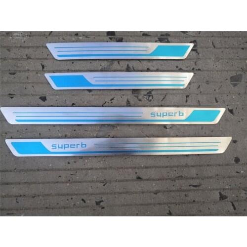 For Skoda Superb 2016 2017 2018 2019 Stainless Steel Original factory stainless steel Car door cover outside door sill plate