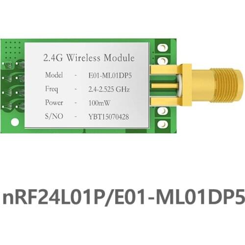 E01-ML01DP5 Long Range SPI nRF24L01P 2.4Ghz 100mW SMA Antenna IoT Wireless Transceiver Transmitter Receiver RF Module