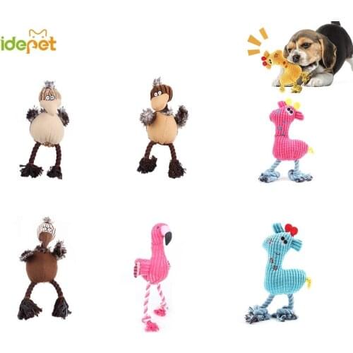 Flamingo Chew Dog Toys Squeaky Plush Sound Pet Toys Puppy Chew Toy For Small Dogs Funny Pet Products For Large Dog Teeth tool 35