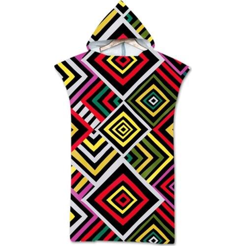 Drop Shipping Robes Poncho Microfiber Hood Quick-drying Adult Hooded Towel Absorbent Sweat-absorbent Swim Robe