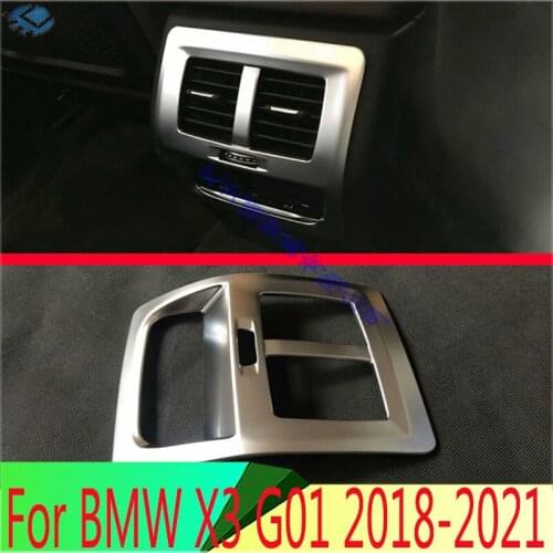 For BMW X3 G01 2018 2019 ABS Chrome Plated Armrest Box Rear Air Vent Frame Trim Cover