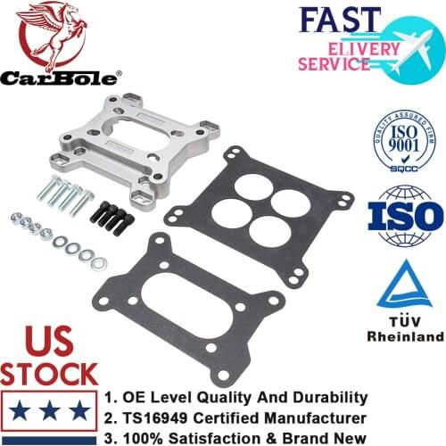 Carbole 4-Bolt Carburetor Adapter Kit 2bbl to 4bbl Adapter Plate Kit for Holley 2 Barrel 1933