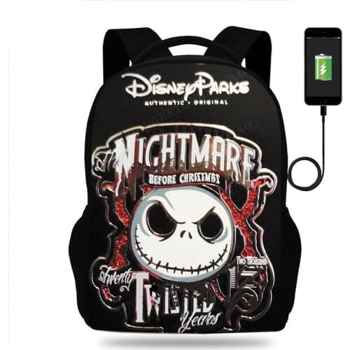 The Nightmare Before Christmas School Backpack For Boys Girls 3D Printed School Bag Teenagers Daily Backpack Trave Daily Mochila