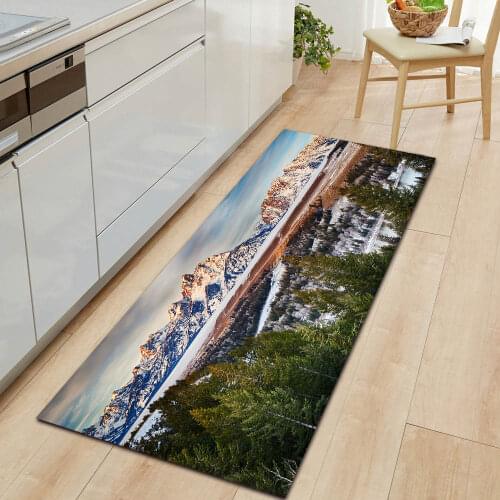 Forest Lake Natural Scenery Home Essentials Kitchen Carpet Non-Slip Bath Mat Decoration Hallway Living Room Floor Rug Doormat