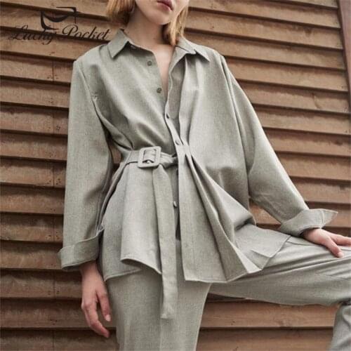 Lucky Pocket Gray Blouses