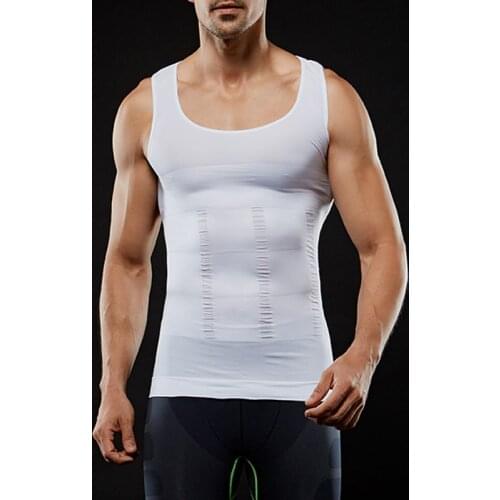 Mens Compression Tank Tops Body Shaper Slimming Vest Elastic Slim Muscle Shapewear Dropshipping DFA