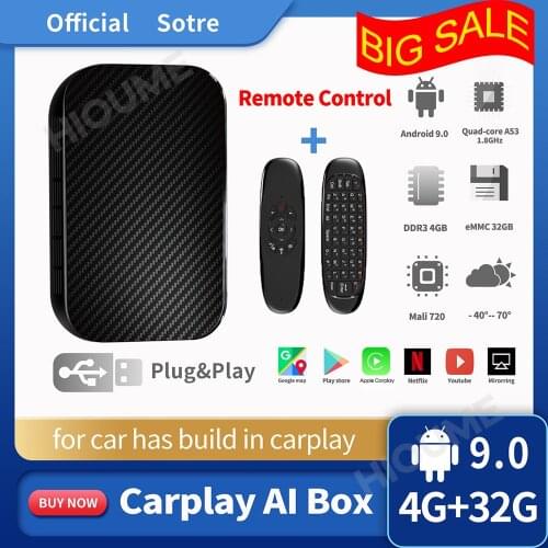NEW 4+32G Apple Carplay Android System Box GPS for Mercedes Benz Porsche Audi Peugeot SKODA Cadillac Buick Volvo Volkswagen