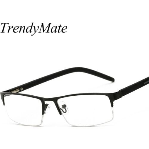 Unisex Resin Half Frame Reading Glasses +1.00 1.50 2.00 2.50 3.00 3.50 4.00 Diopter Black Gun Brown Colors Glasses RD002