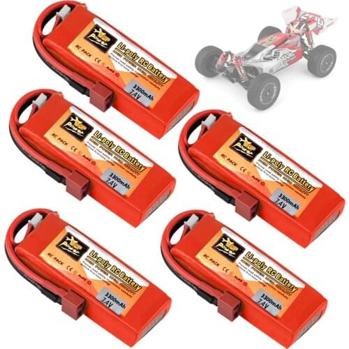 Original Wltoys 144001 car 2s 7.4 V 3300mAh Lipo battery T Plug for Wltoys 1/14 144001 RC car boat Lipo battery 1-5PCS