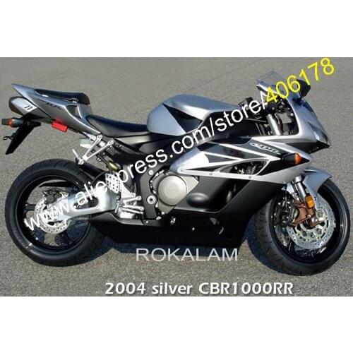 Fit For Honda 04 05 CBR1000RR CBR1000 RR 2004 2005 Silver CBR 1000 1000RR Full ABS Fairing Kit (Injection Molding)