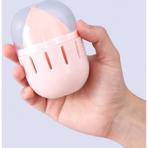Sponge Holder Transparent with Lid ABS Powder Puff Drying Holder for Home